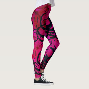 Octopus Tentacles On Hot Pink - Leggings