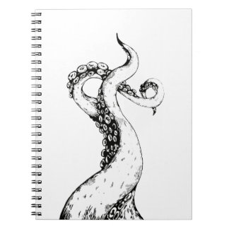 octopus tentacles spiral bound notebook