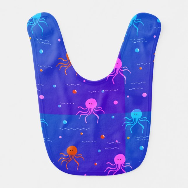 Octopus Tiled Baby Bib (Front)