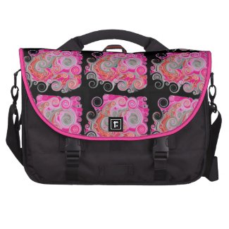 Octopus Tracks - Hot Pink Laptop Commuter Bag