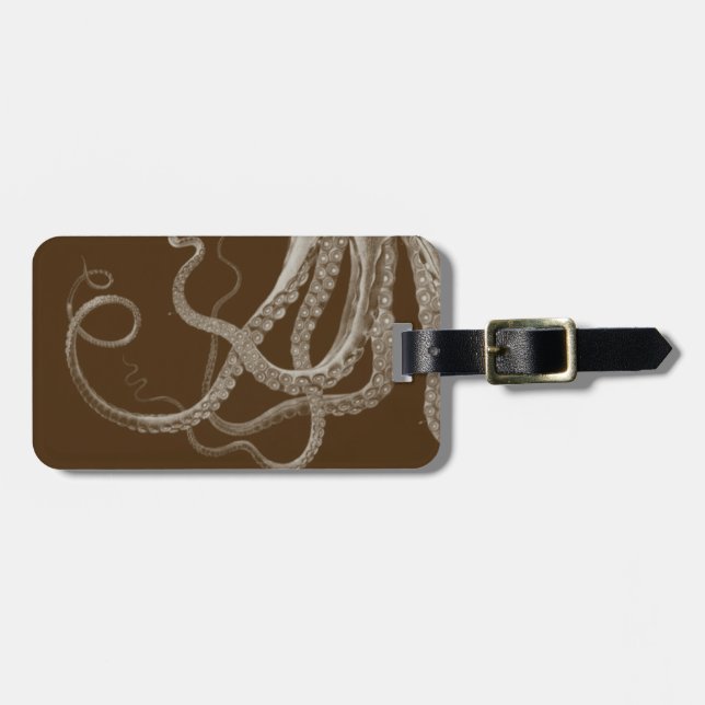 Octopus Triptych Luggage Tag (Front Horizontal)