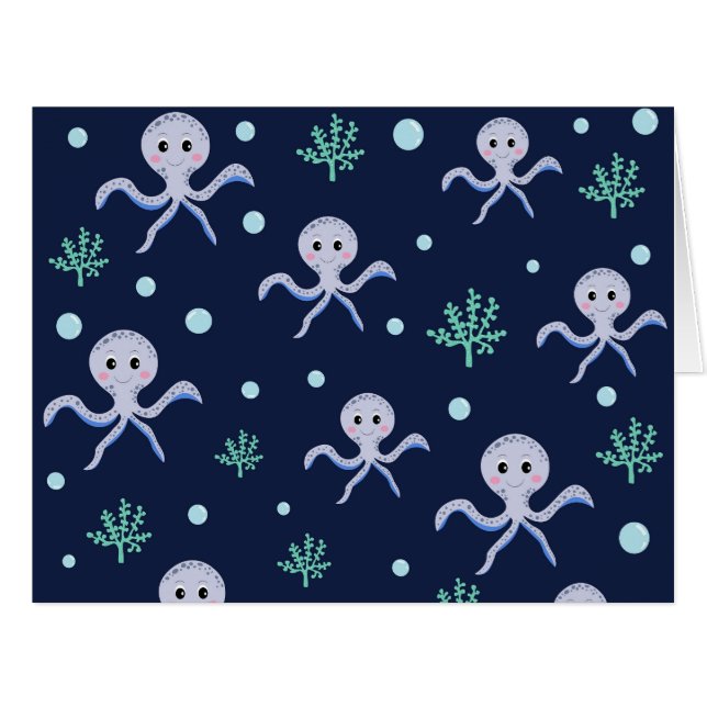 Octopus under the sea kids pattern (Front Horizontal)
