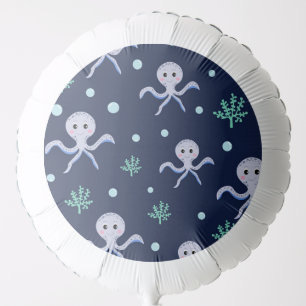 Octopus under the sea kids pattern balloon