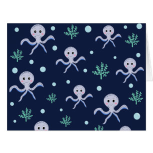Octopus under the sea kids pattern cards