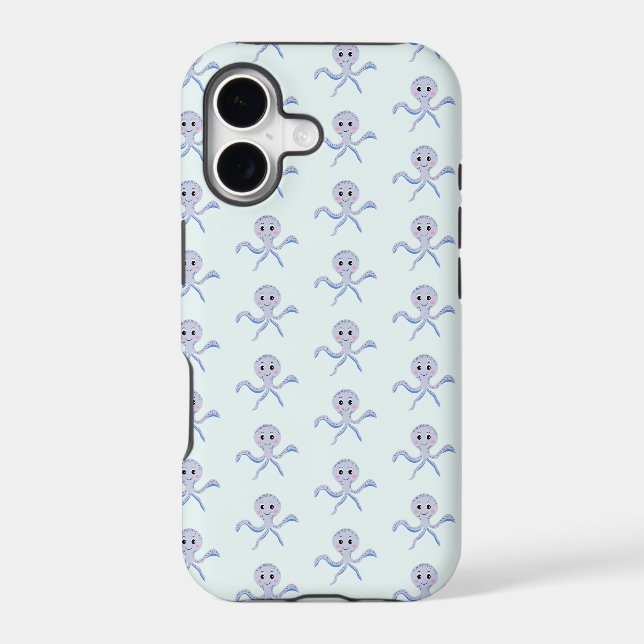 Octopus under the sea kids pattern Case-Mate iPhone case (Back)