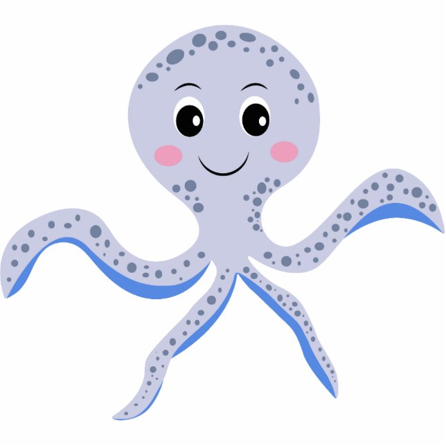 Octopus under the sea kids pattern cutout (Front)