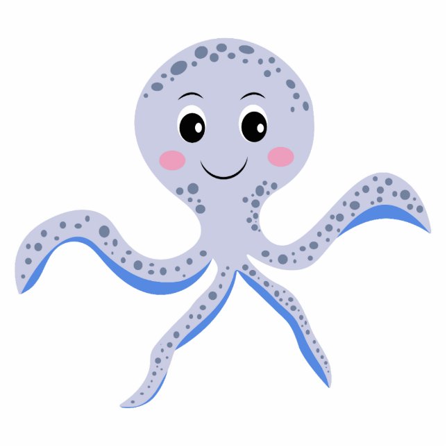 Octopus under the sea kids pattern cutout (Front)