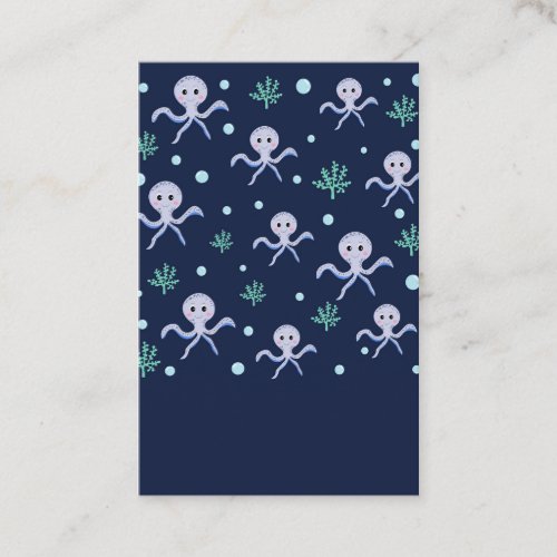 Octopus under the sea kids pattern discount card