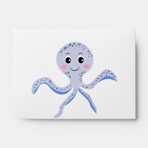 Octopus under the sea kids pattern envelope