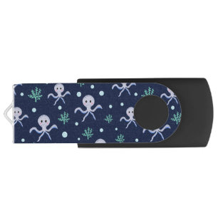 Octopus under the sea kids pattern flash drive