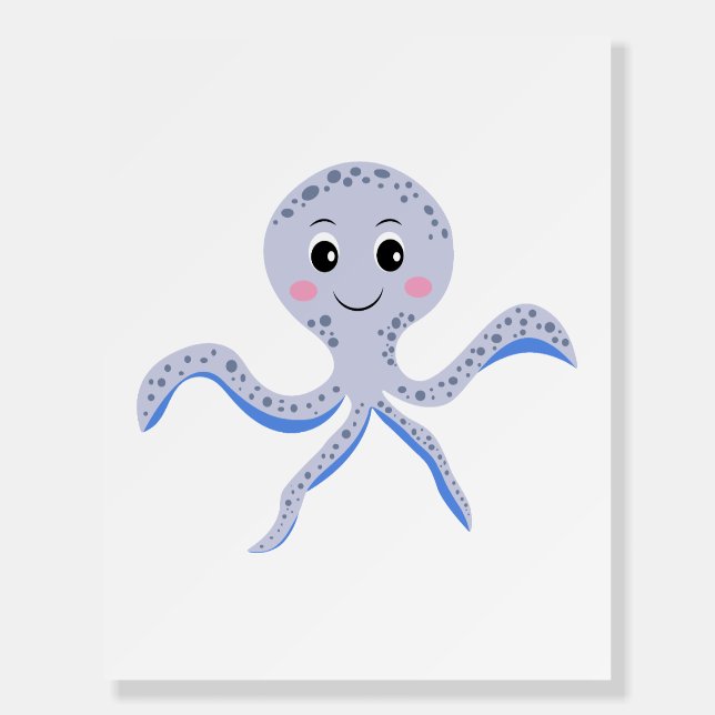 Octopus under the sea kids pattern foam board (Front)
