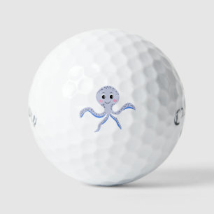 Octopus under the sea kids pattern golf balls