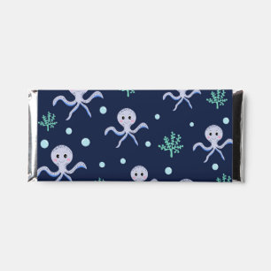 Octopus under the sea kids pattern hershey bar favors