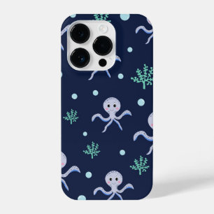 Octopus under the sea kids pattern iPhone 14 pro case