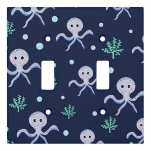 Octopus under the sea kids pattern light switch cover