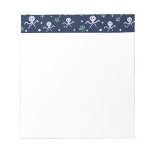 Octopus under the sea kids pattern notepad