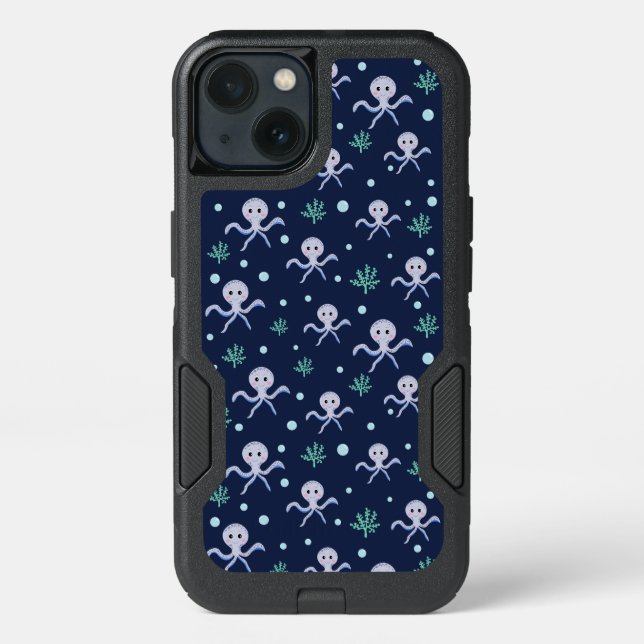 Octopus under the sea kids pattern otterbox iPhone case (Back)