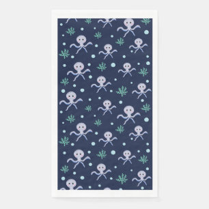 Octopus under the sea kids pattern paper guest towels