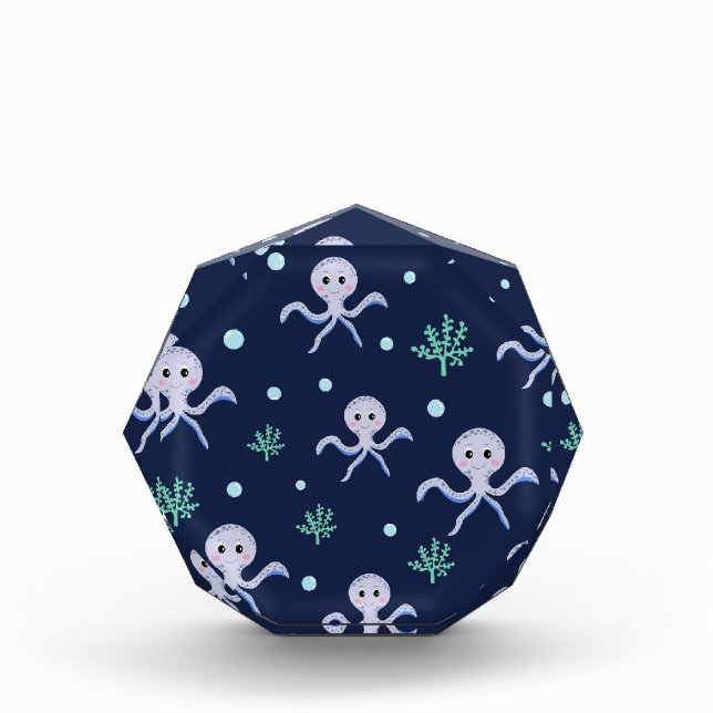 Octopus under the sea kids pattern photo block (Front)
