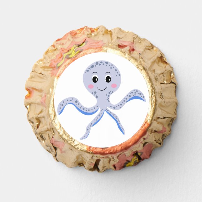 Octopus under the sea kids pattern reese's peanut butter cups (Front)