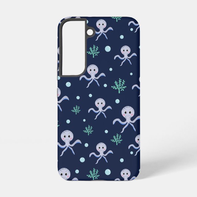 Octopus under the sea kids pattern samsung galaxy case (Back)