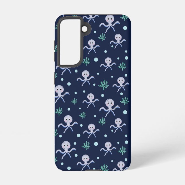 Octopus under the sea kids pattern samsung galaxy case (Back)