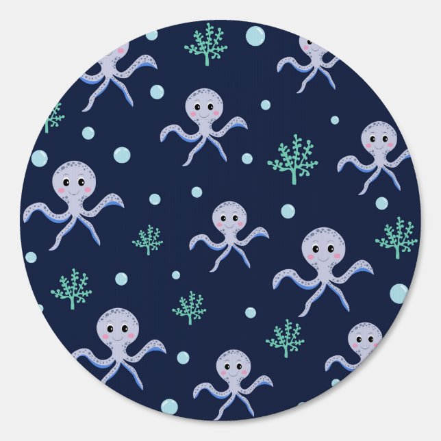 Octopus under the sea kids pattern sign (Front)
