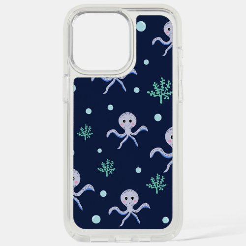 Octopus under the sea kids pattern iPhone 15 pro max case