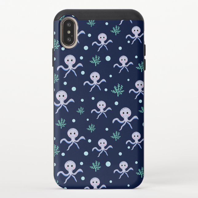 Octopus under the sea kids pattern uncommon iPhone case (Back)