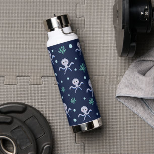 Octopus under the sea kids pattern water bottle