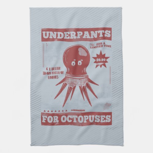 Octopus Underpants Kitchen Towel