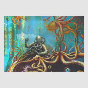Octopus Underwater Artwork Art Tissue Paper