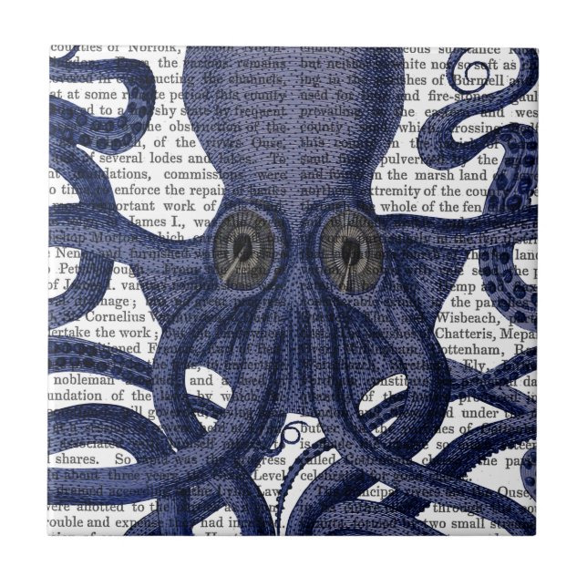 Octopus Up-Close Ceramic Tile (Front)