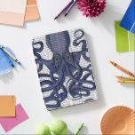 Octopus Up-Close iPad Pro Cover<br><div class="desc">Octopus 9,  Blue by Fab Funky. Upclose image of an octopus with a book page for a background.|191862D</div>