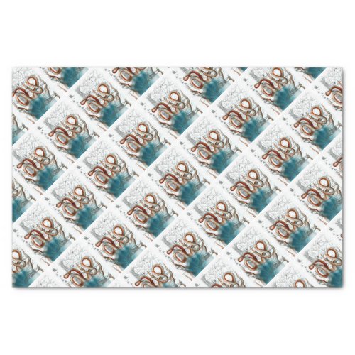 Octopus Vintage Map Tissue Paper