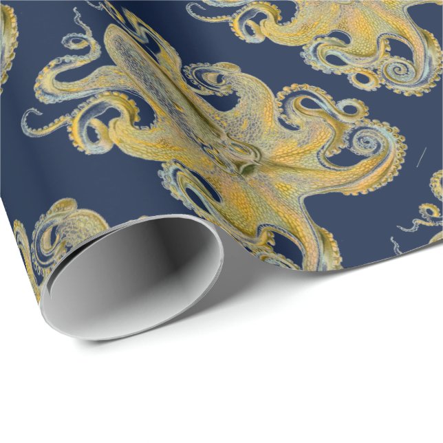 Octopus Vulgaris by Ernst Haeckel Wrapping Paper (Roll Corner)