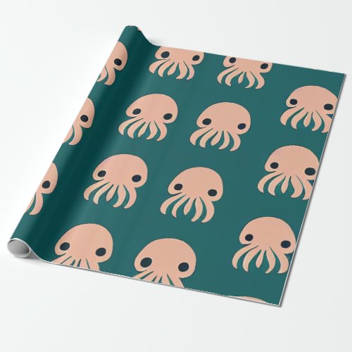  Octopus Wallpaper _ Super Cute Colorful  Wrapping Paper