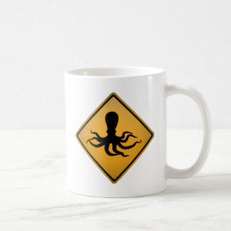 Octopus Warning Sign Coffee Mug