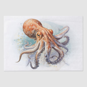Octopus Watercolor Tissue Paper