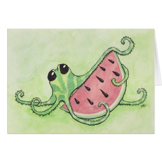 Octopus & Watermelon Cards (Front Horizontal)