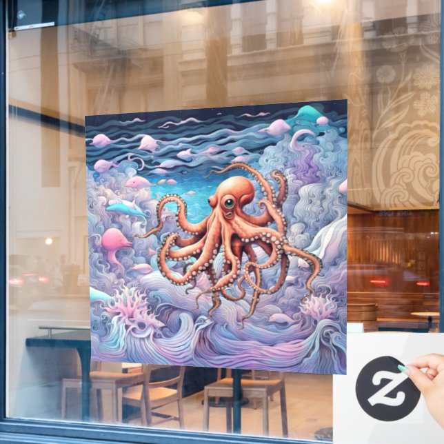 Octopus Window Cling (Cafe Window)