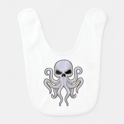 Octopus with 8 Arms  Skull Baby Bib