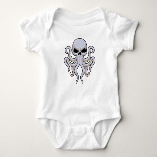 Octopus with 8 Arms  Skull Baby Bodysuit