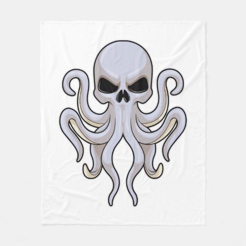 Octopus with 8 Arms  Skull Fleece Blanket