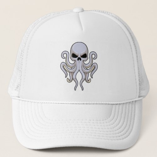 Octopus with 8 Arms  Skull Trucker Hat