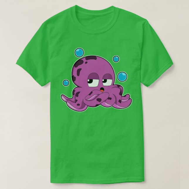 Octopus with Air bubbles T-Shirt (Design Front)
