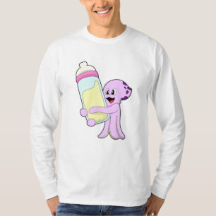 Octopus with Baby bottle Milk T-Shirt