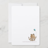 Octopus with Balloon Flat Card (Back)