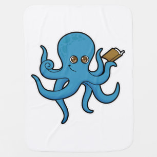 Octopus with Book Baby Blanket