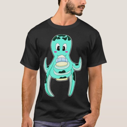 Octopus with Bottle of Milk T_Shirt